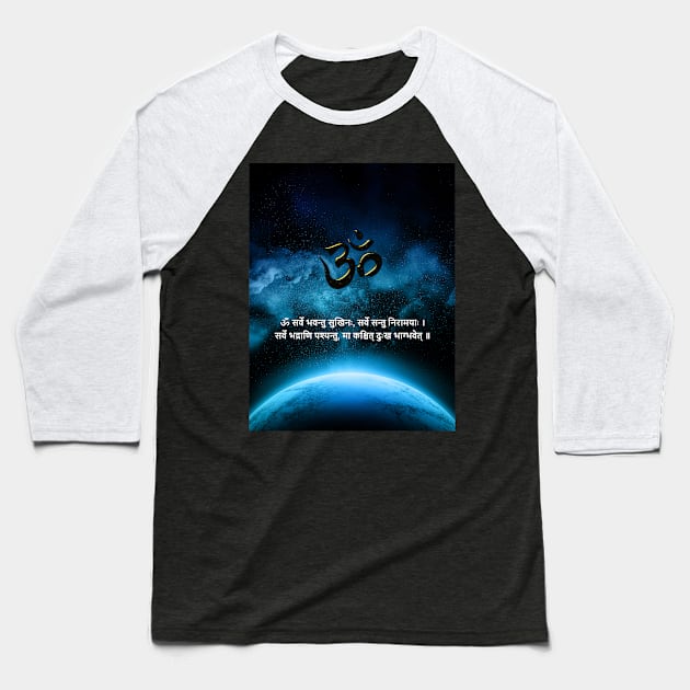 "Global Well-Being" Sloka Baseball T-Shirt by WAYOF